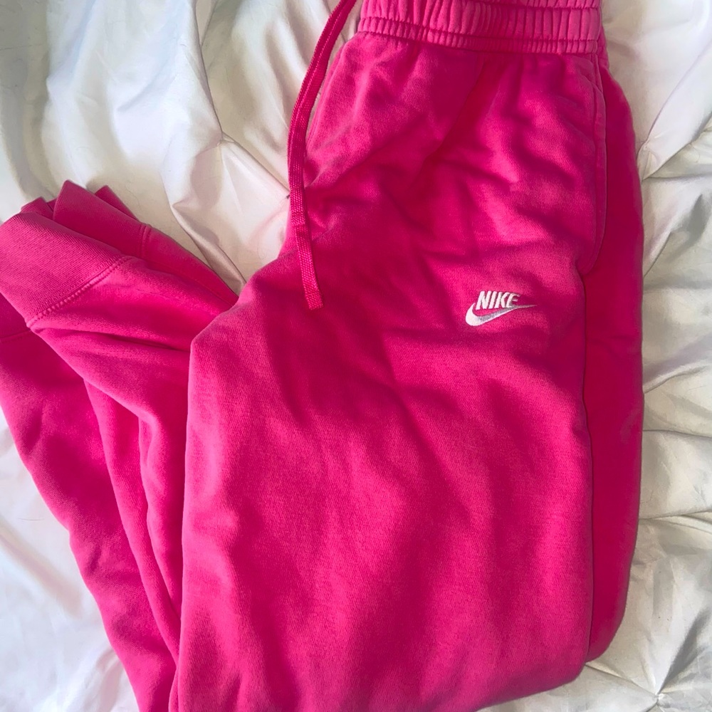 Pink nike joggers